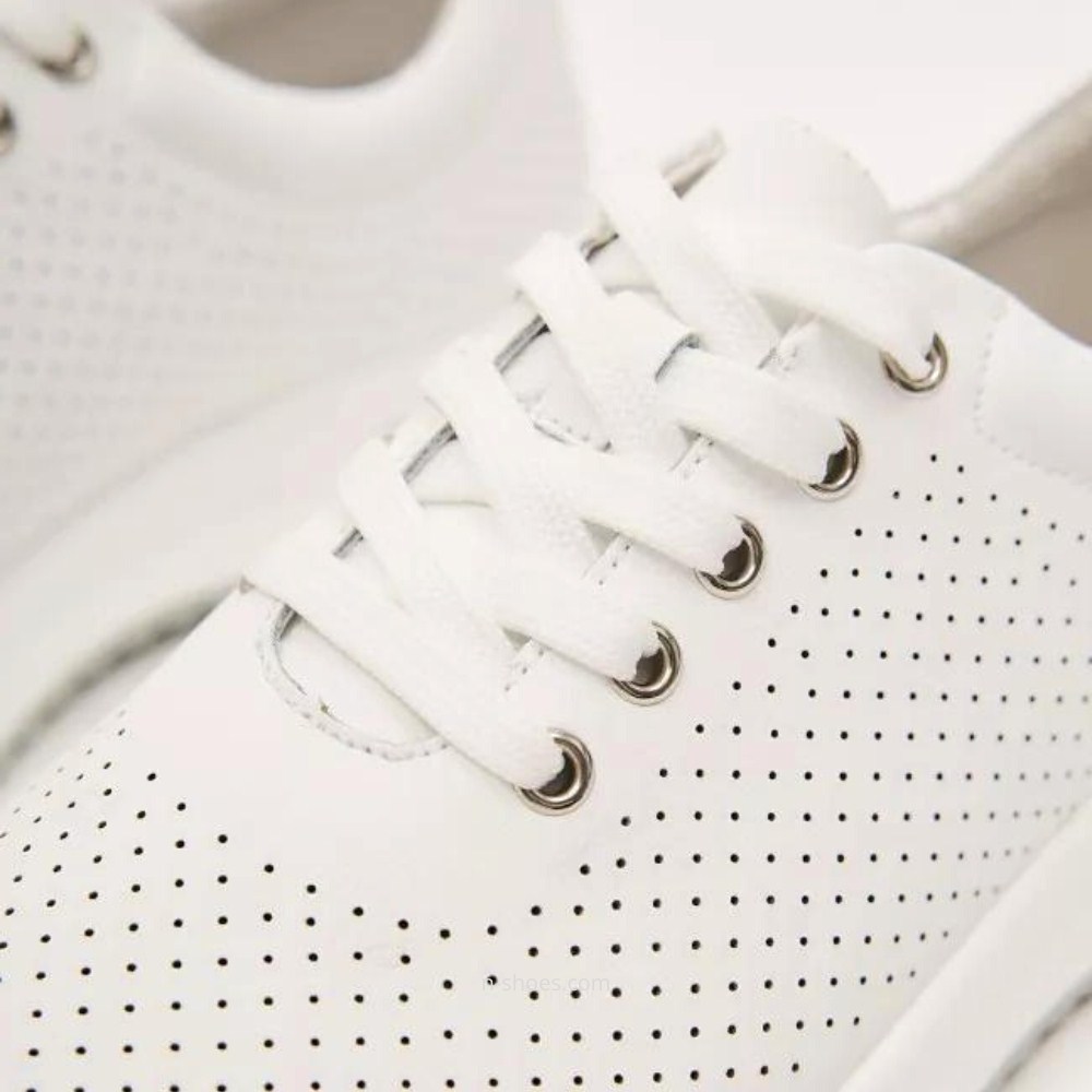 Women's leather moccasins with perforation Lonza 184365 model 5627