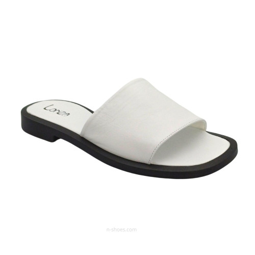 Women's white leather drop slippers Lonza 186335 177221 184702 l-6124-4048-1 white 5630 Women's white leather drop slippers Lonza 186335 177221 184702 l-6124-4048-1 white 5630