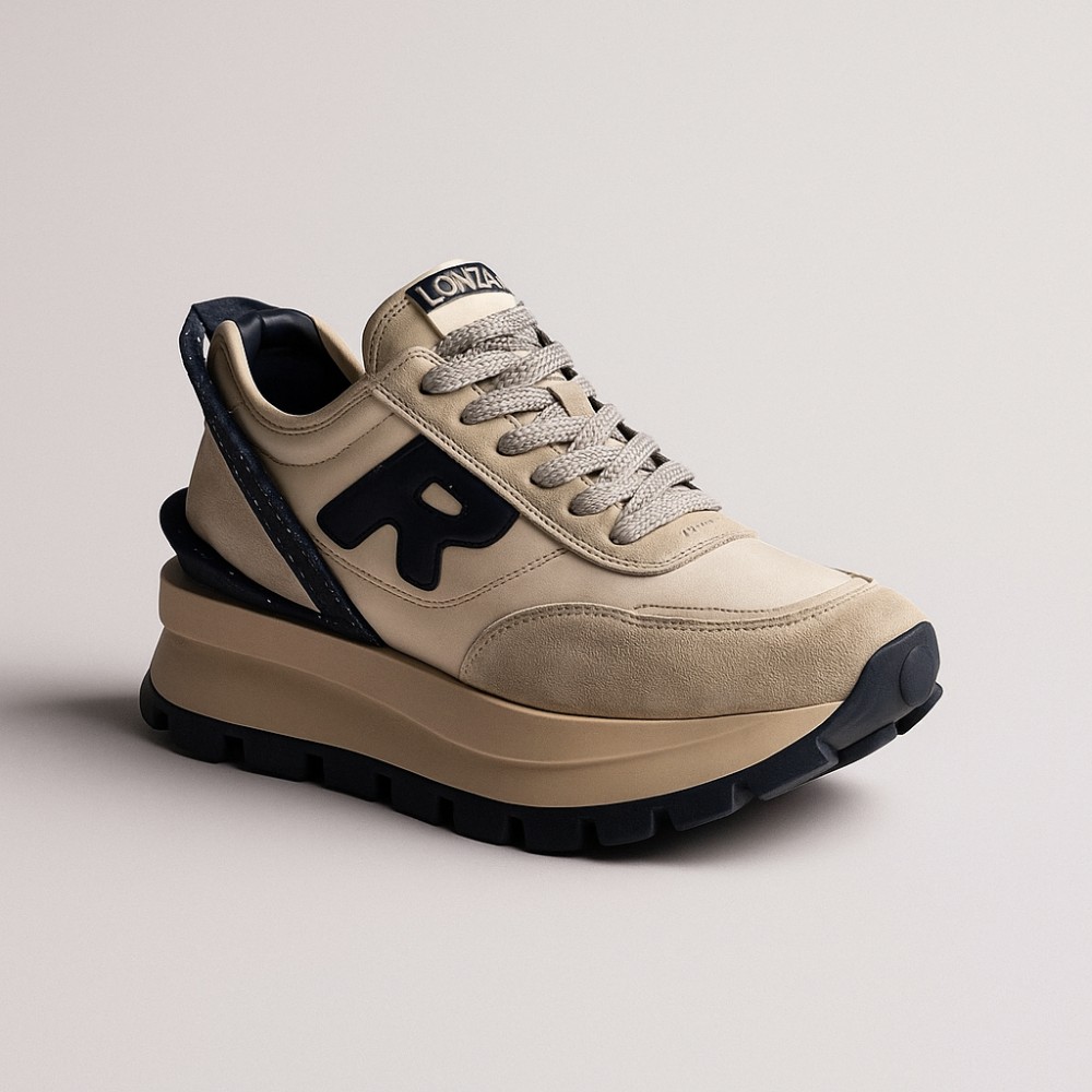 Женские демисезонные кожаные кроссовки Lonza 185846 a09-23111 grey