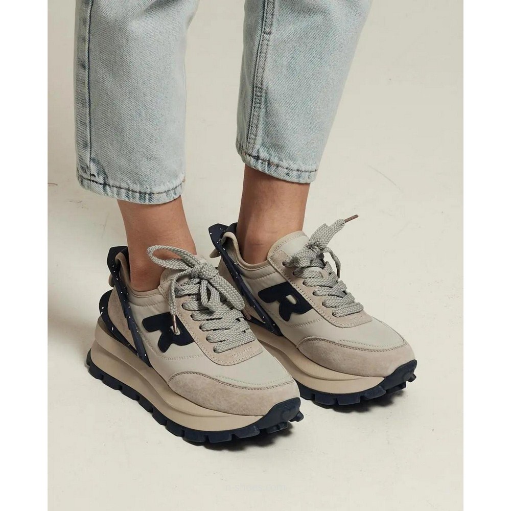 Женские демисезонные кожаные кроссовки Lonza 185846 a09-23111 grey