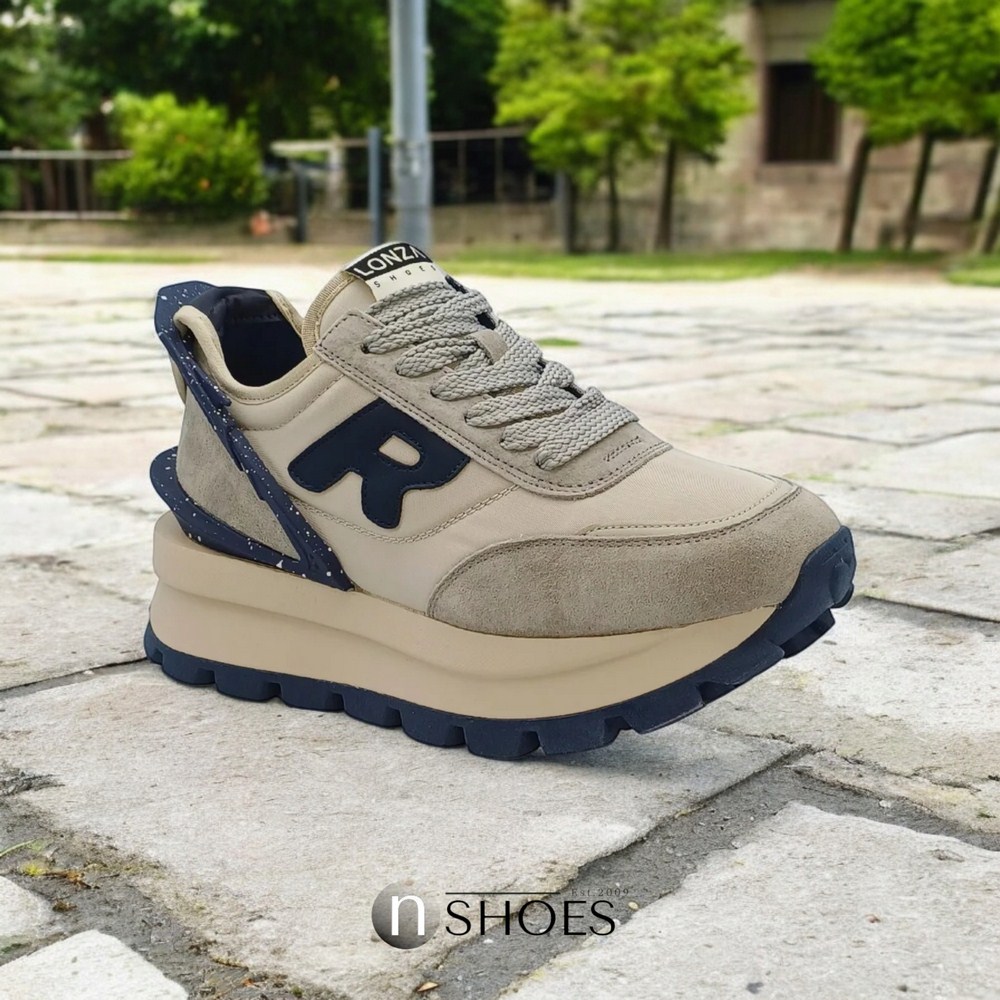 Женские демисезонные кожаные кроссовки Lonza 185846 a09-23111 grey