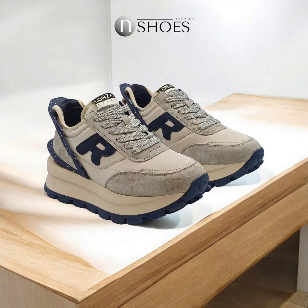 Женские демисезонные кожаные кроссовки Lonza 185846 a09-23111 grey