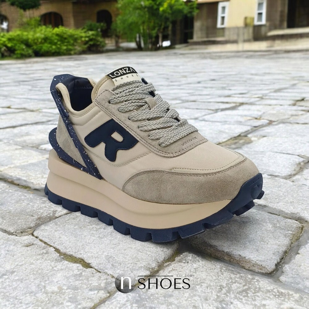 Женские демисезонные кожаные кроссовки Lonza 185846 a09-23111 grey