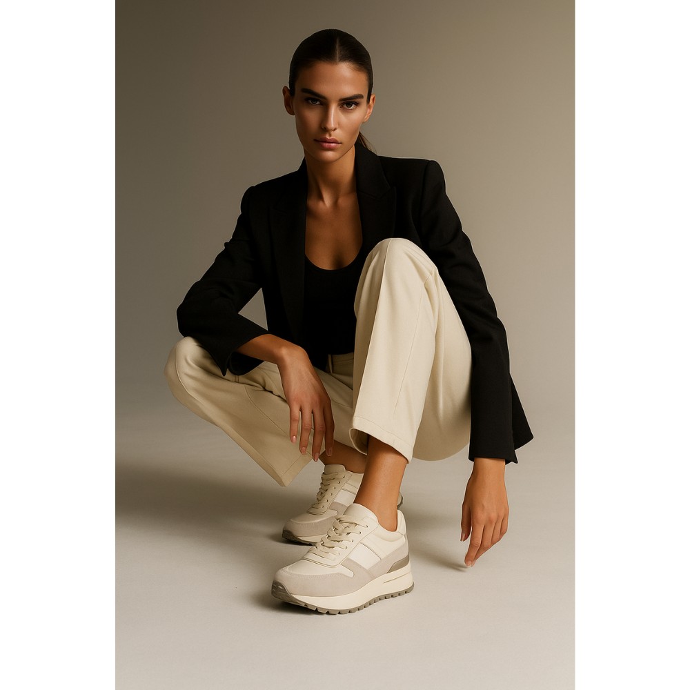 Buy women’s leather sneakers Lonza 182677 a41-6242-3 white 5635