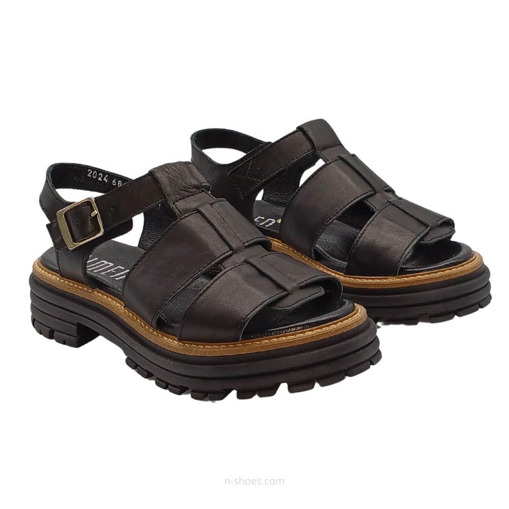 Women's leather sandals Simen 6817a model 5637