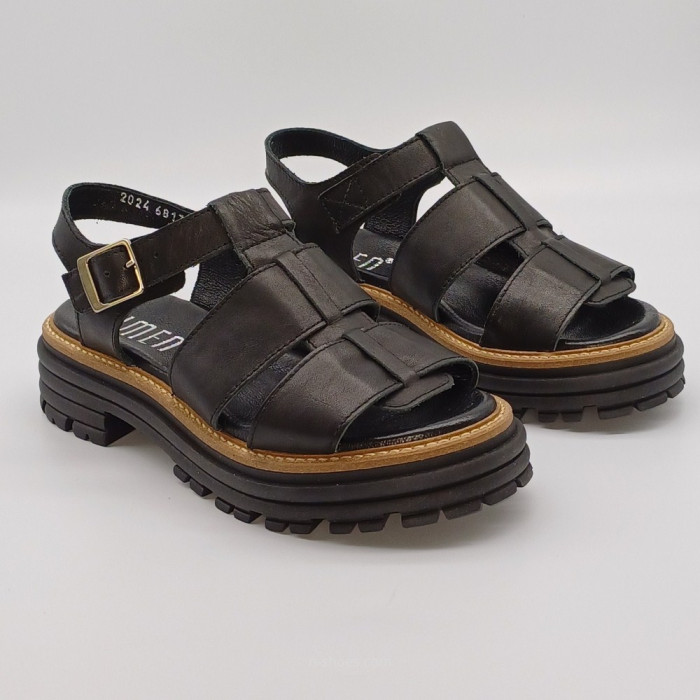 Women's leather sandals Simen 6817a model 5637
