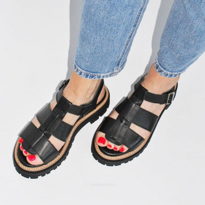 Women's leather sandals Simen 6817a model 5637