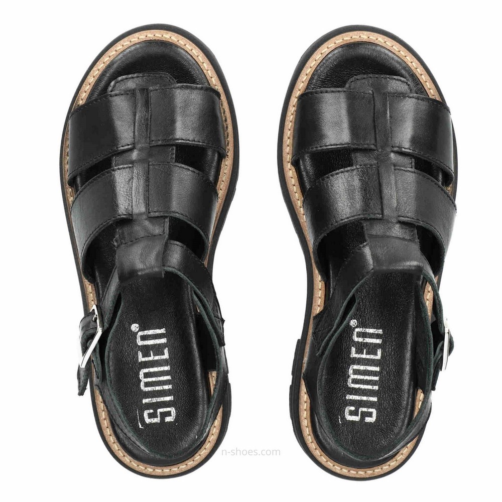 Women's leather sandals Simen 6817a model 5637