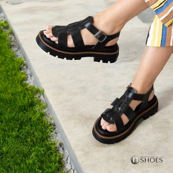 Women's leather sandals Simen 6817a model 5637