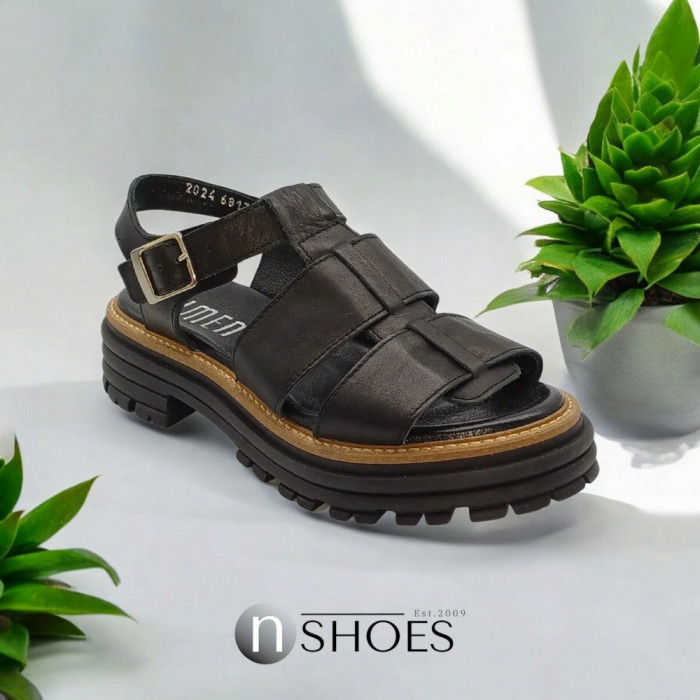Women's leather sandals Simen 6817a model 5637