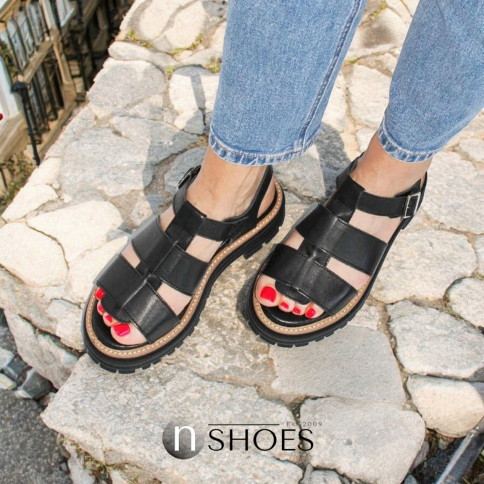Women's leather sandals Simen 6817a model 5637
