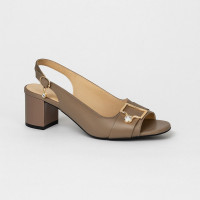 Women's beige leather elegant sandals Simen 7015a ns bez 5639