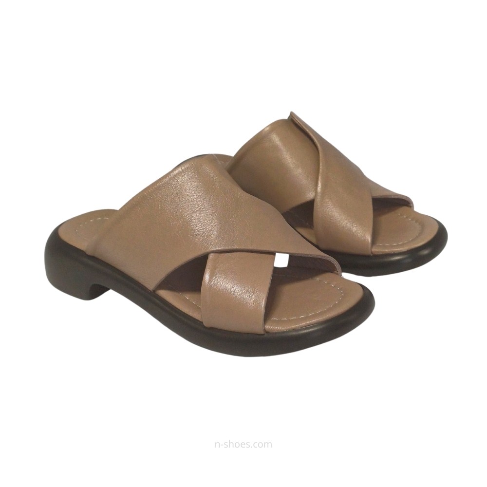 Женские кожаные шлёпанцы La Rifellini (Турция) модель 5645