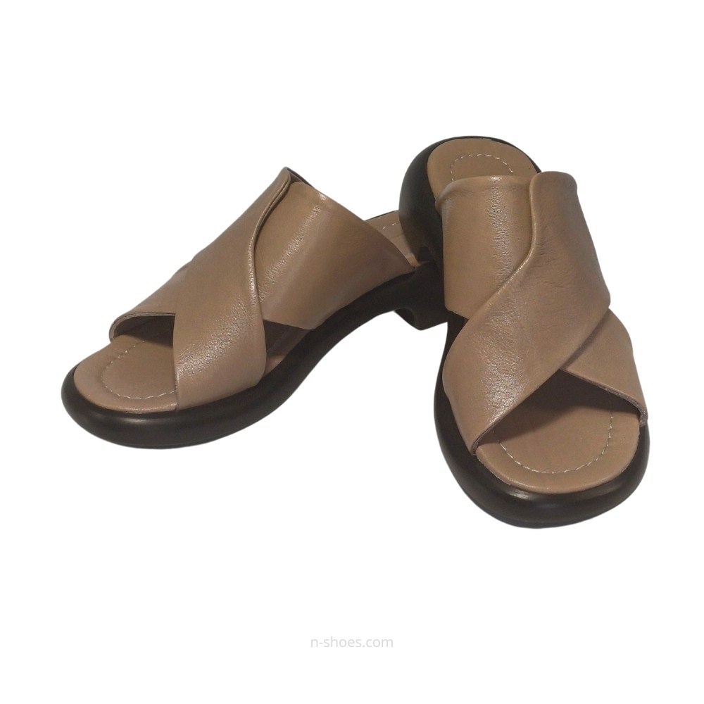 Женские кожаные шлёпанцы La Rifellini (Турция) модель 5645