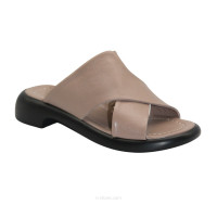 Women's beige leather comfortable slippers La Rifellini Türkiye 1385 125 5645