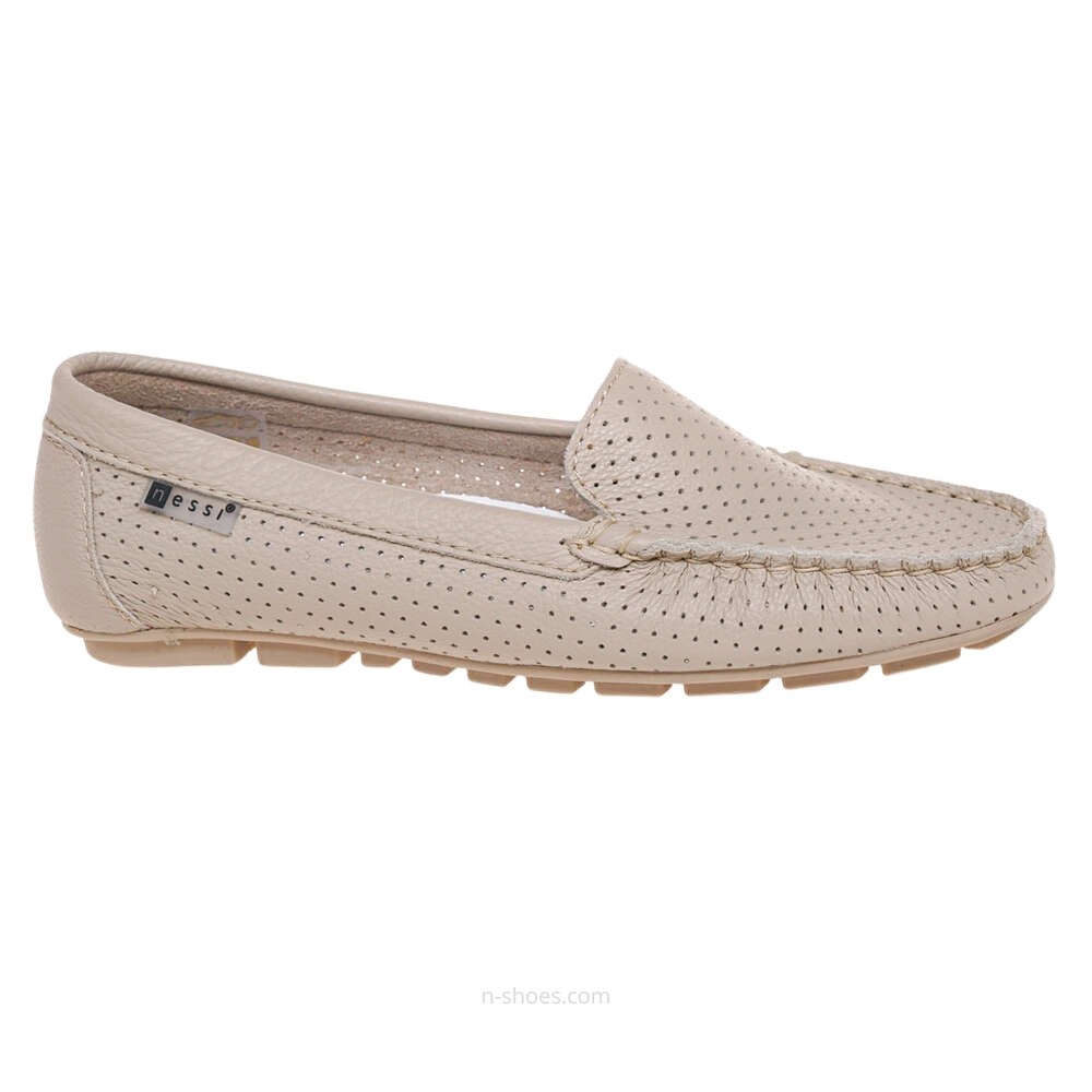 Женские кожаные мокасины с перфорацией Nessi (EU) модель 171145 416 5646