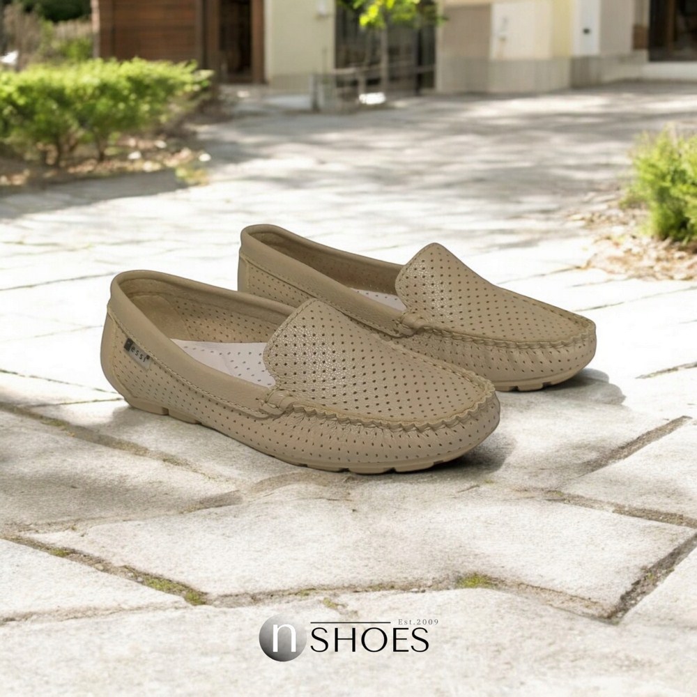 Женские кожаные мокасины с перфорацией Nessi (EU) модель 171145 416 5646