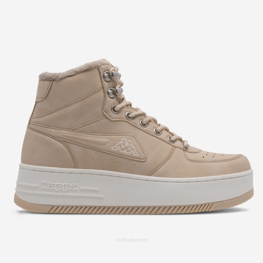 Жіночі зимові бежеві кросівки Kappa Fallou 243047 з утепленням