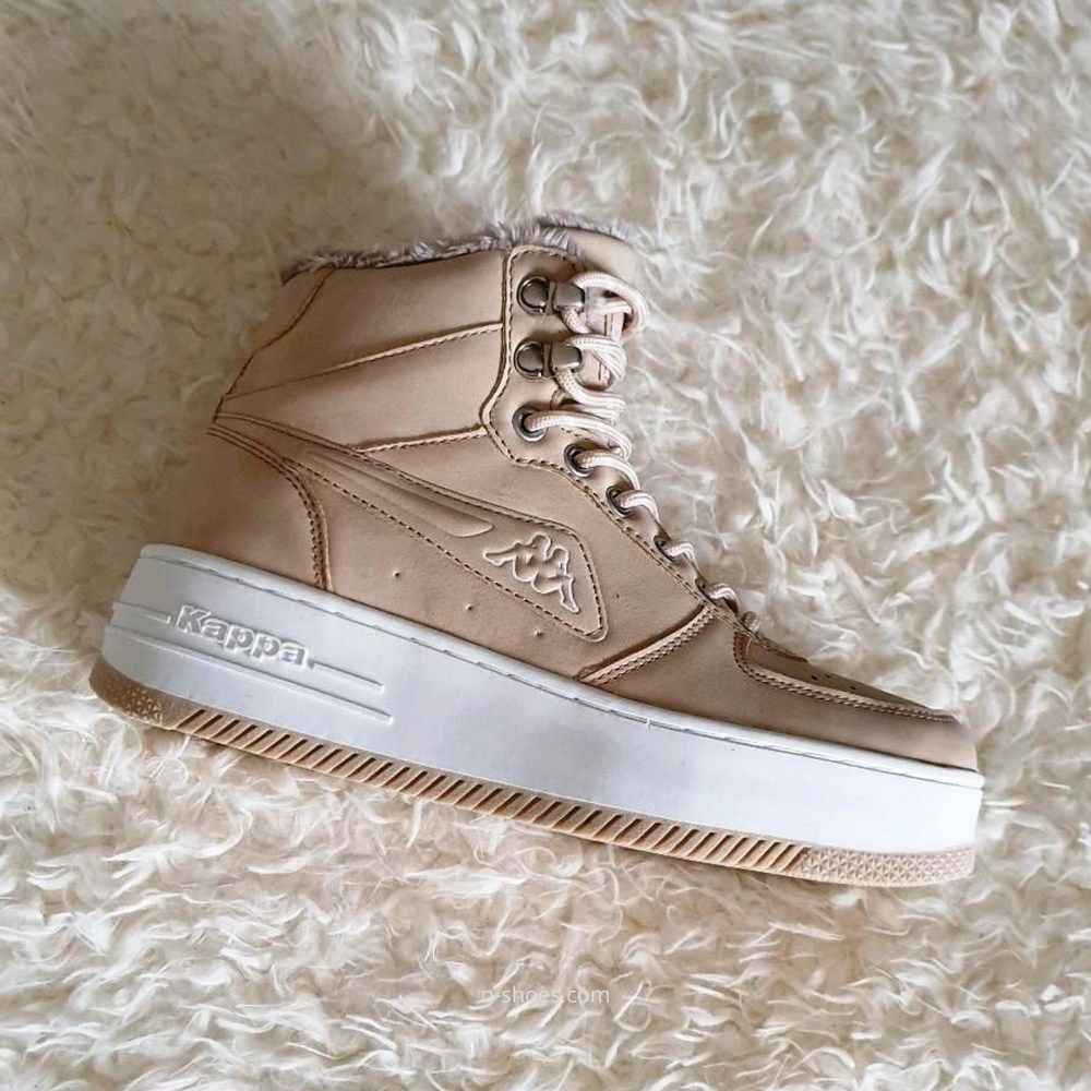 Жіночі зимові бежеві кросівки Kappa Fallou 243047 з утепленням