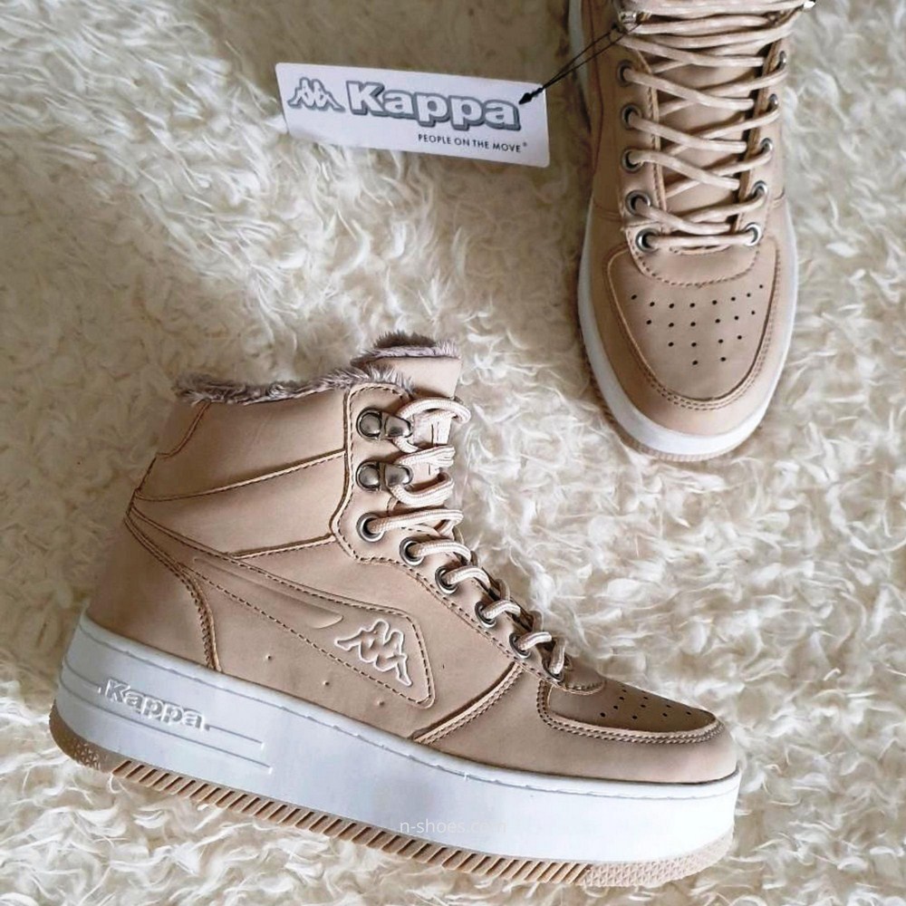 Жіночі зимові бежеві кросівки Kappa Fallou 243047 з утепленням