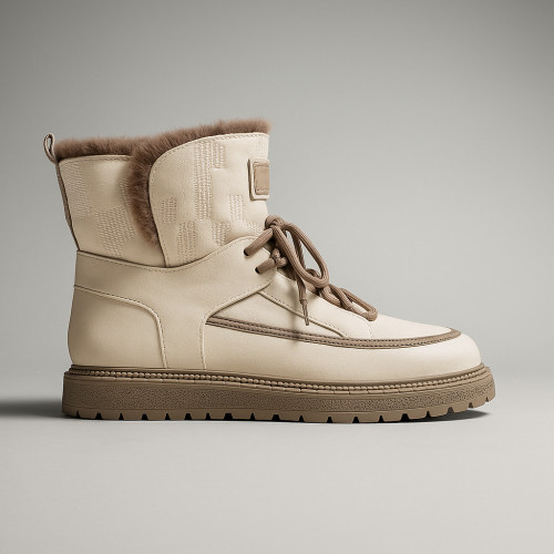 Жіночі зимові черевики угги ALLSY Lonza 190585 189841 lf80027-1 milk kogo grey 5687 з натуральної шкіри та вовни