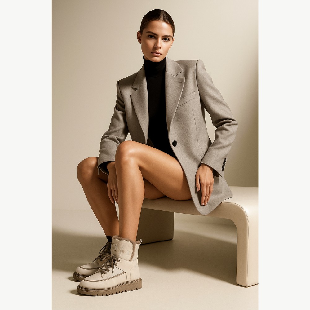 Жіночі білі зимові черевики угги ALLSY Lonza 190585 189841 lf80027-1