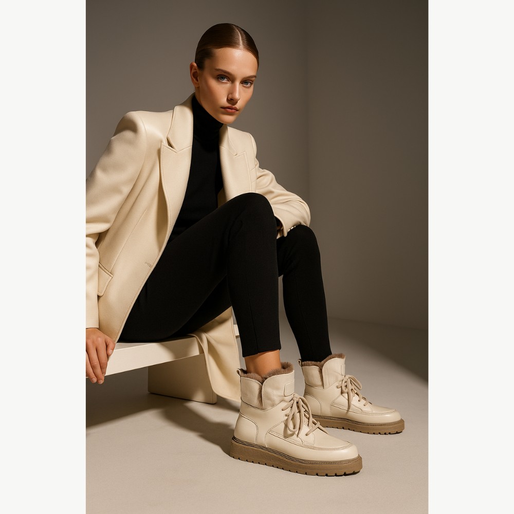 Жіночі білі зимові черевики угги ALLSY Lonza 190585 189841 lf80027-1