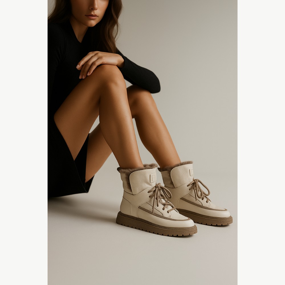 Жіночі білі зимові черевики угги ALLSY Lonza 190585 189841 lf80027-1