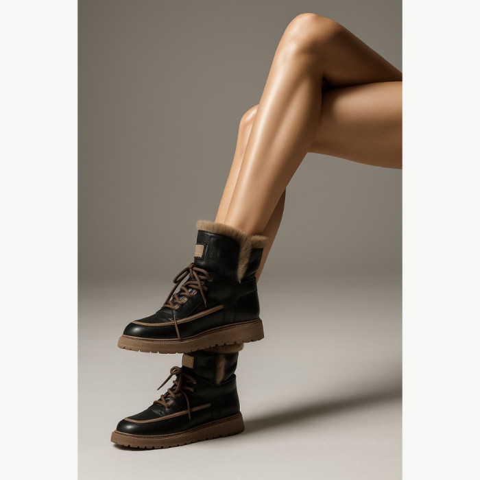 Women’s Black Winter UGG Boots ALLSY Lonza – Genuine Leather та Wool