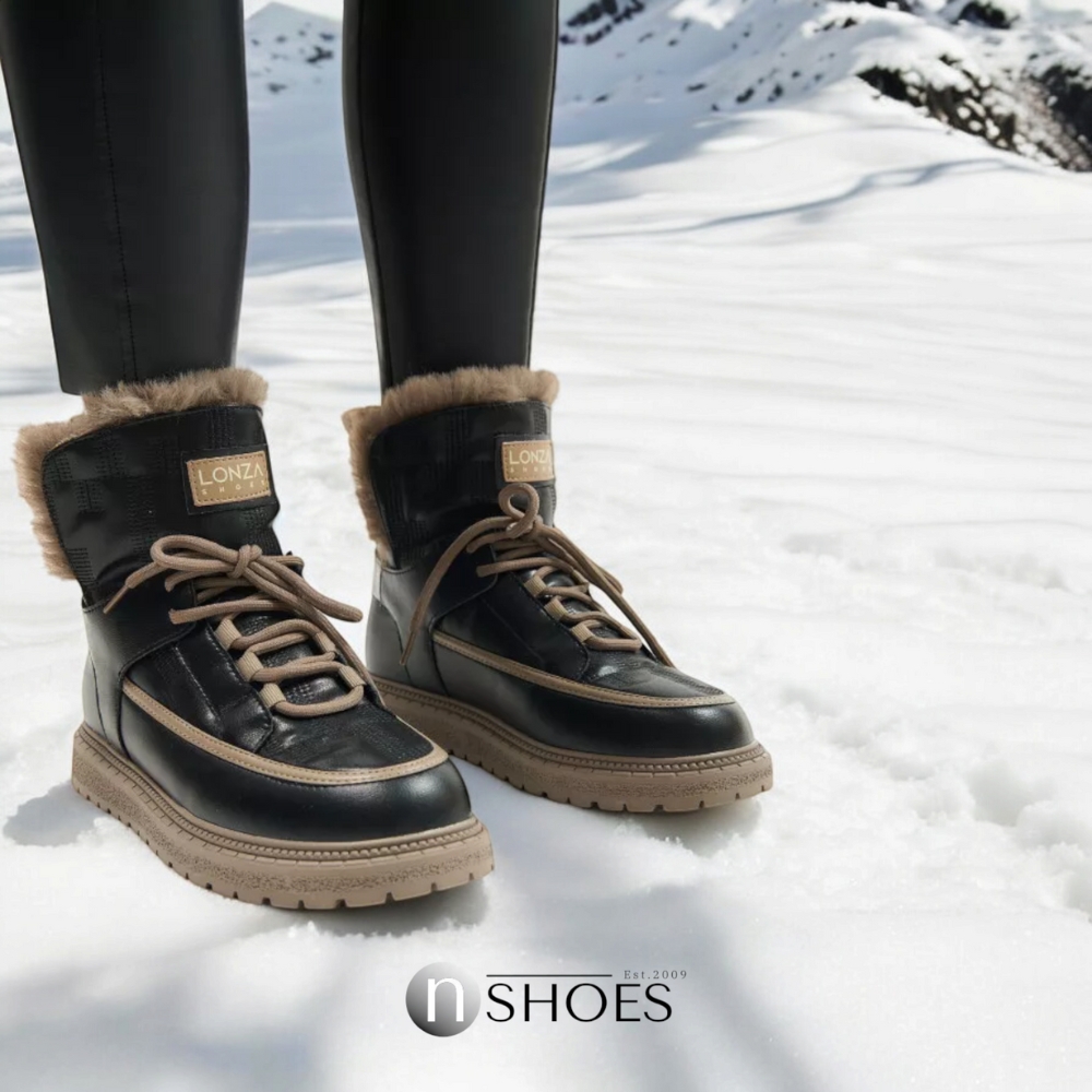 Жіночі чорні зимові черевики угги ALLSY Lonza ALLSY Lonza 190584 189837 модель 5688