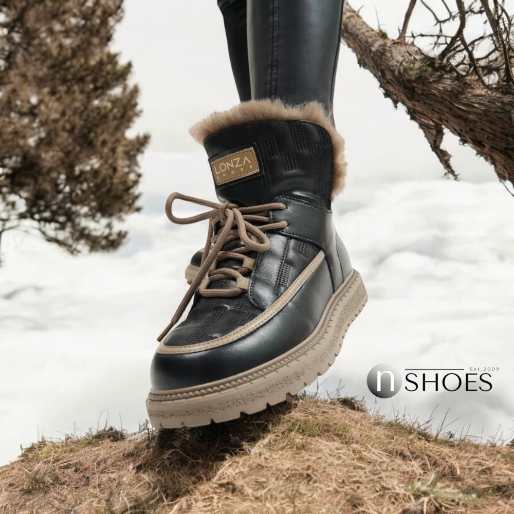 Жіночі чорні зимові черевики угги ALLSY Lonza ALLSY Lonza 190584 189837 модель 5688