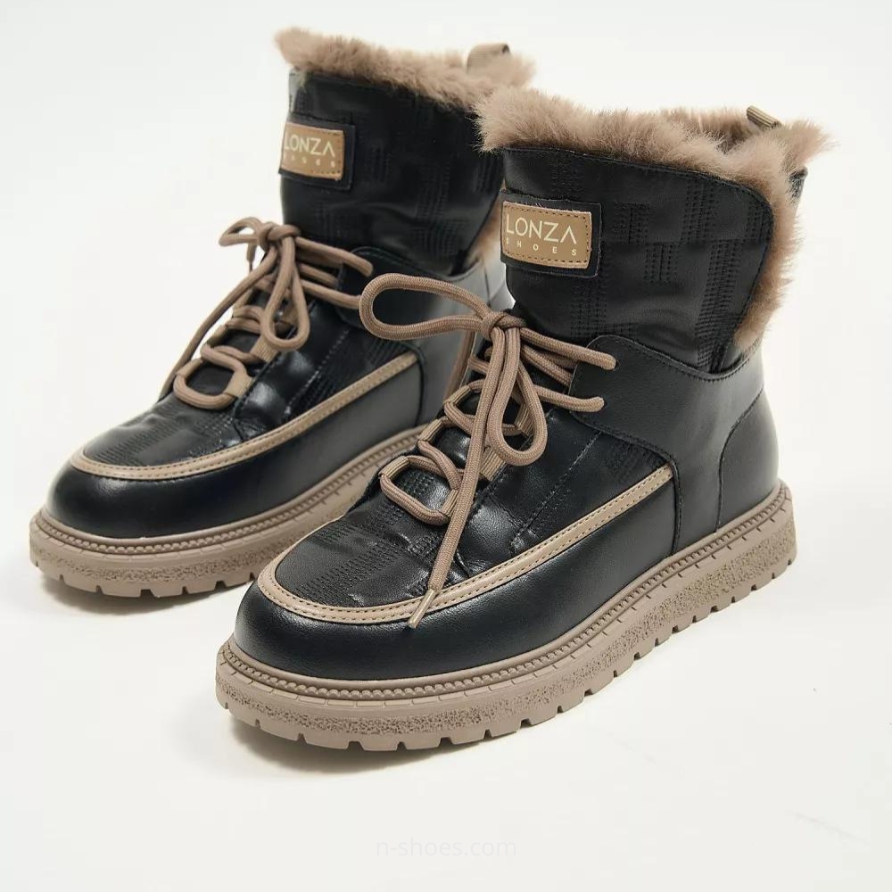 Жіночі чорні зимові черевики угги ALLSY Lonza ALLSY Lonza 190584 189837 модель 5688