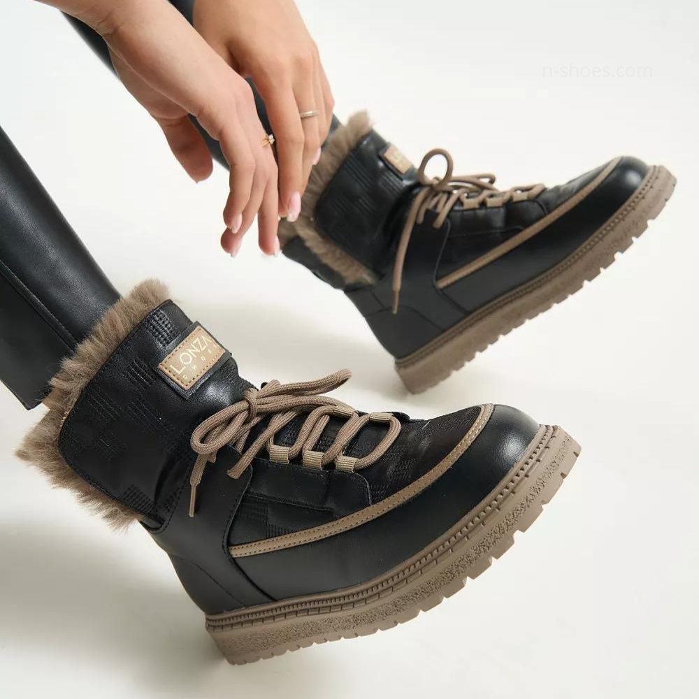 Жіночі чорні зимові черевики угги ALLSY Lonza ALLSY Lonza 190584 189837 модель 5688