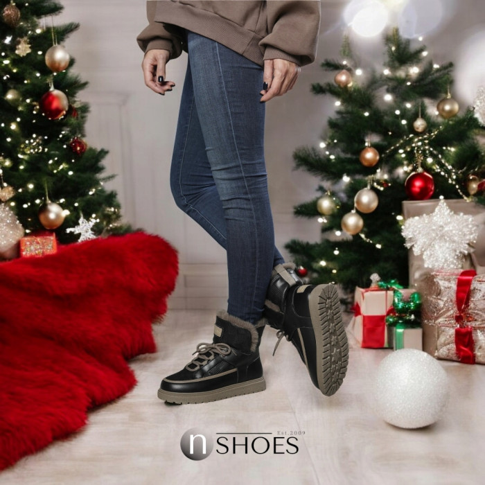 Women’s Black Winter UGG Boots ALLSY Lonza – Genuine Leather та Wool