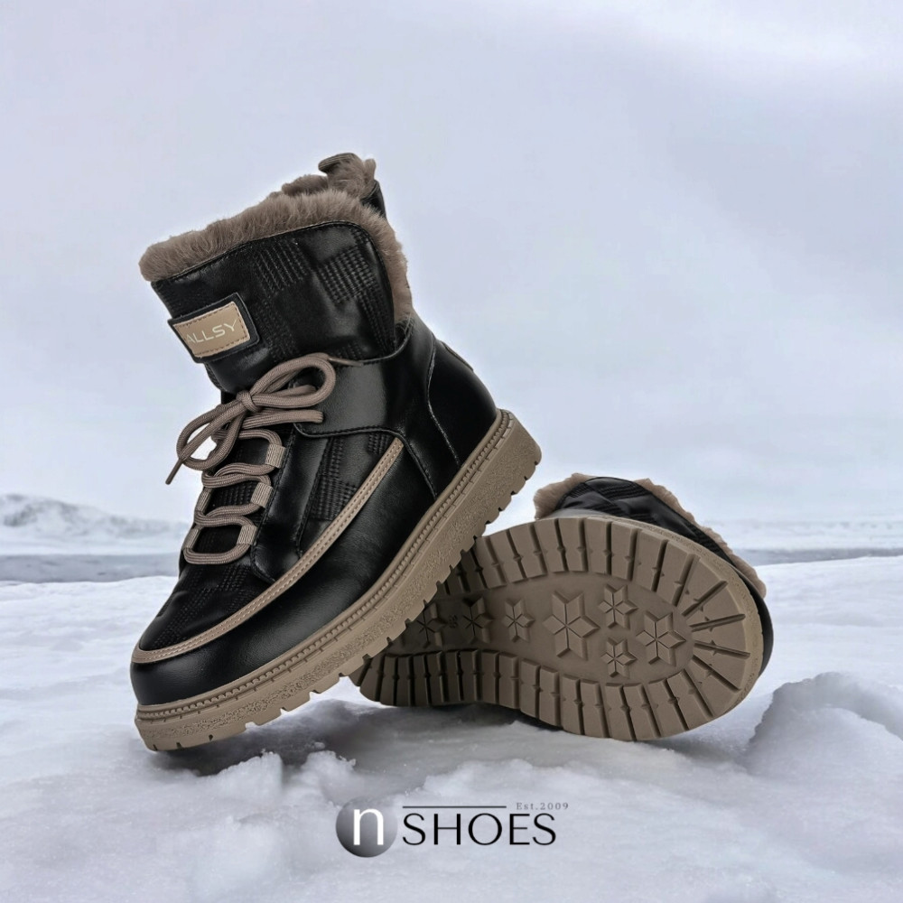 Жіночі чорні зимові черевики угги ALLSY Lonza ALLSY Lonza 190584 189837 модель 5688