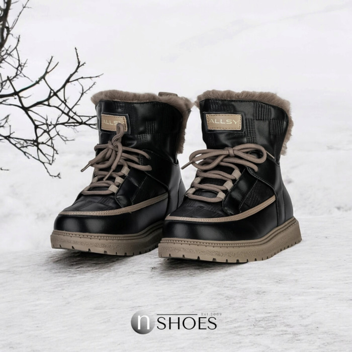 Women’s Black Winter UGG Boots ALLSY Lonza – Genuine Leather та Wool