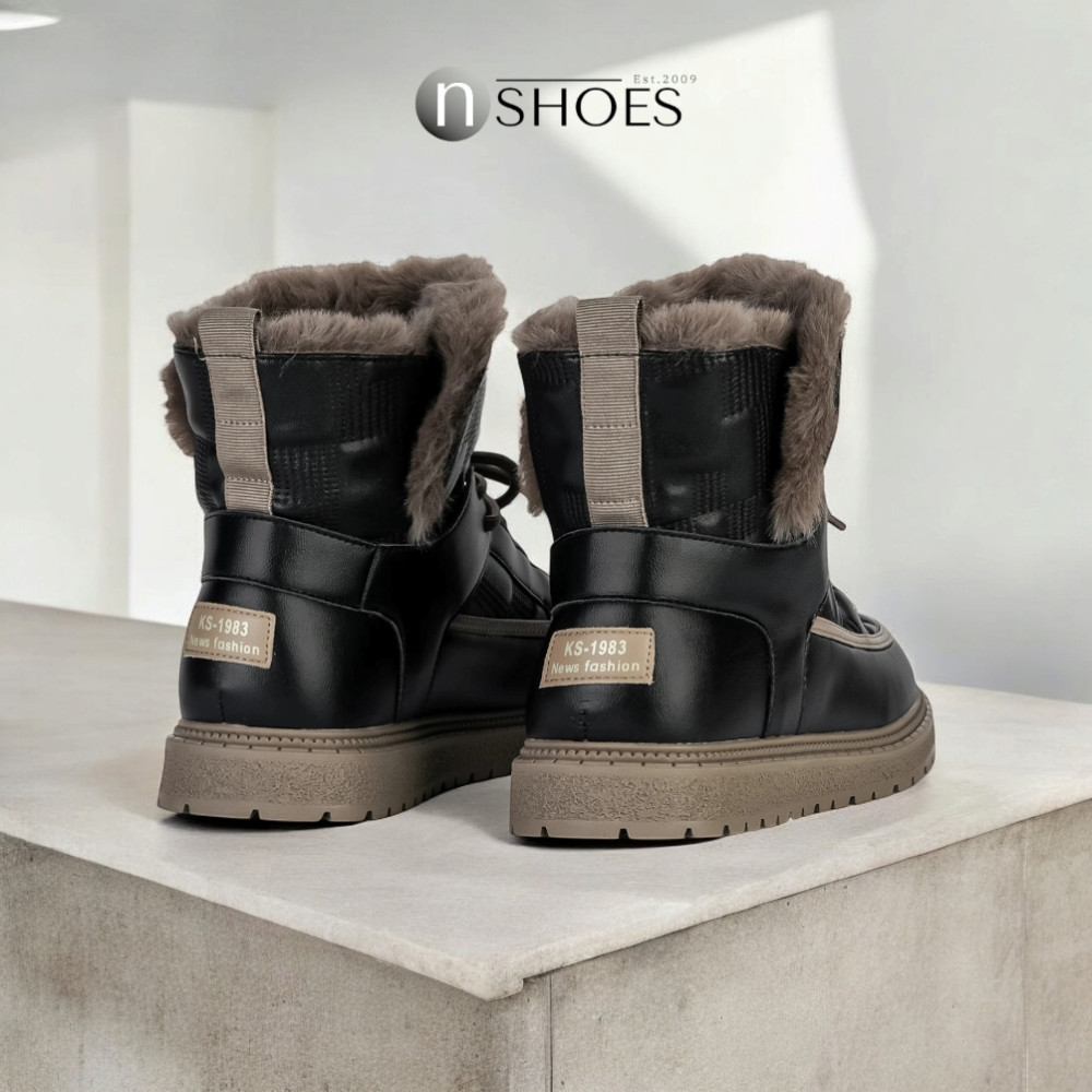 Жіночі чорні зимові черевики угги ALLSY Lonza ALLSY Lonza 190584 189837 модель 5688