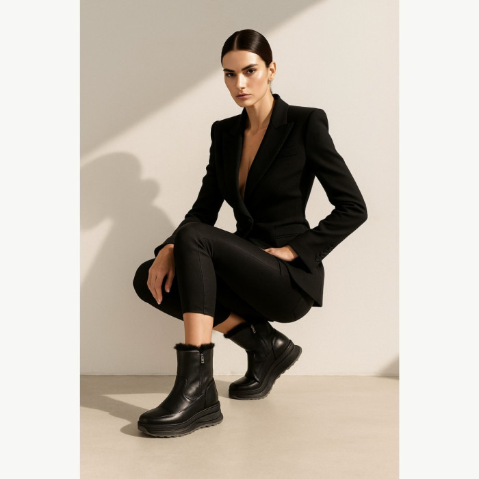 Женские тёплые зимние ботинки ALLSY Lonza 191288 261856563 01e-zm6715 black 5691