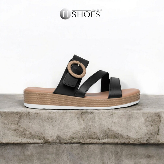 Elegant Black Leather Sandals Lasocki WFA2719-2Z 5695