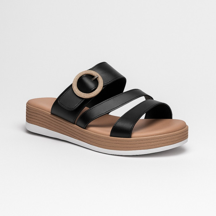 Elegant Black Leather Sandals Lasocki WFA2719-2Z 5695
