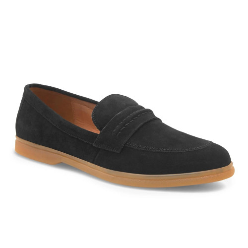 Women's loafers black suede Lasocki WI16-VINISKA-01 5703 fashionable in the style of Loro Piana