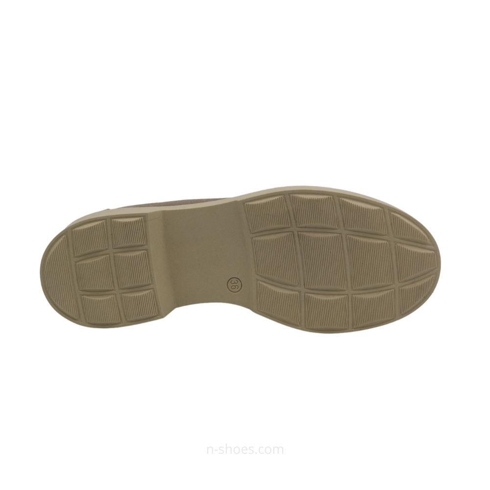 Жіночі бежеві замшеві лофери Fabiani Best But 1352 bez taupe welur 5708