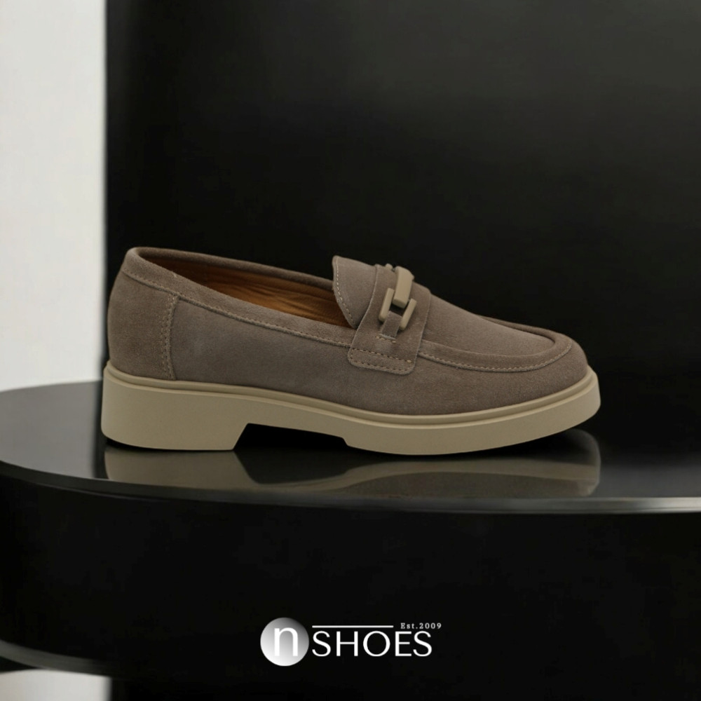 Жіночі бежеві замшеві лофери Fabiani Best But 1352 bez taupe welur 5708