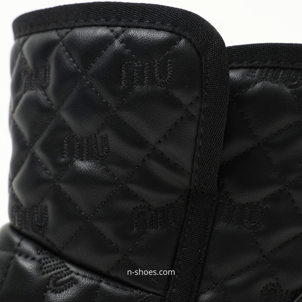 Женские черные кожаные зимние угги ALLSY Lonza модель 5713