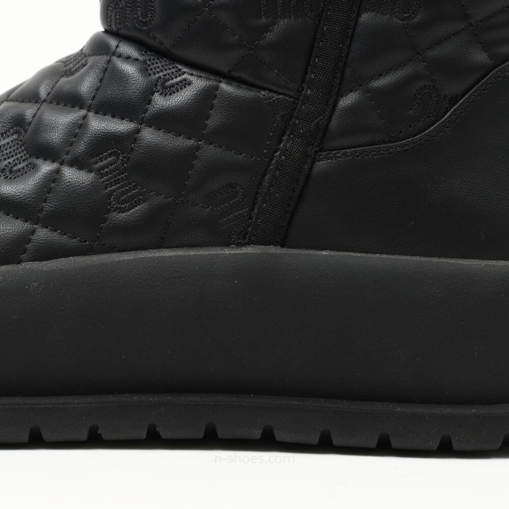 Женские черные кожаные зимние угги ALLSY Lonza модель 5713