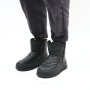 Женские черные кожаные зимние угги ALLSY Lonza модель 5713