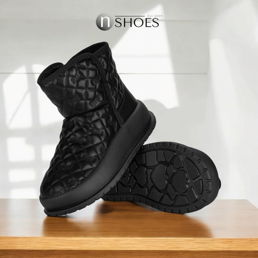 Женские черные кожаные зимние угги ALLSY Lonza модель 5713