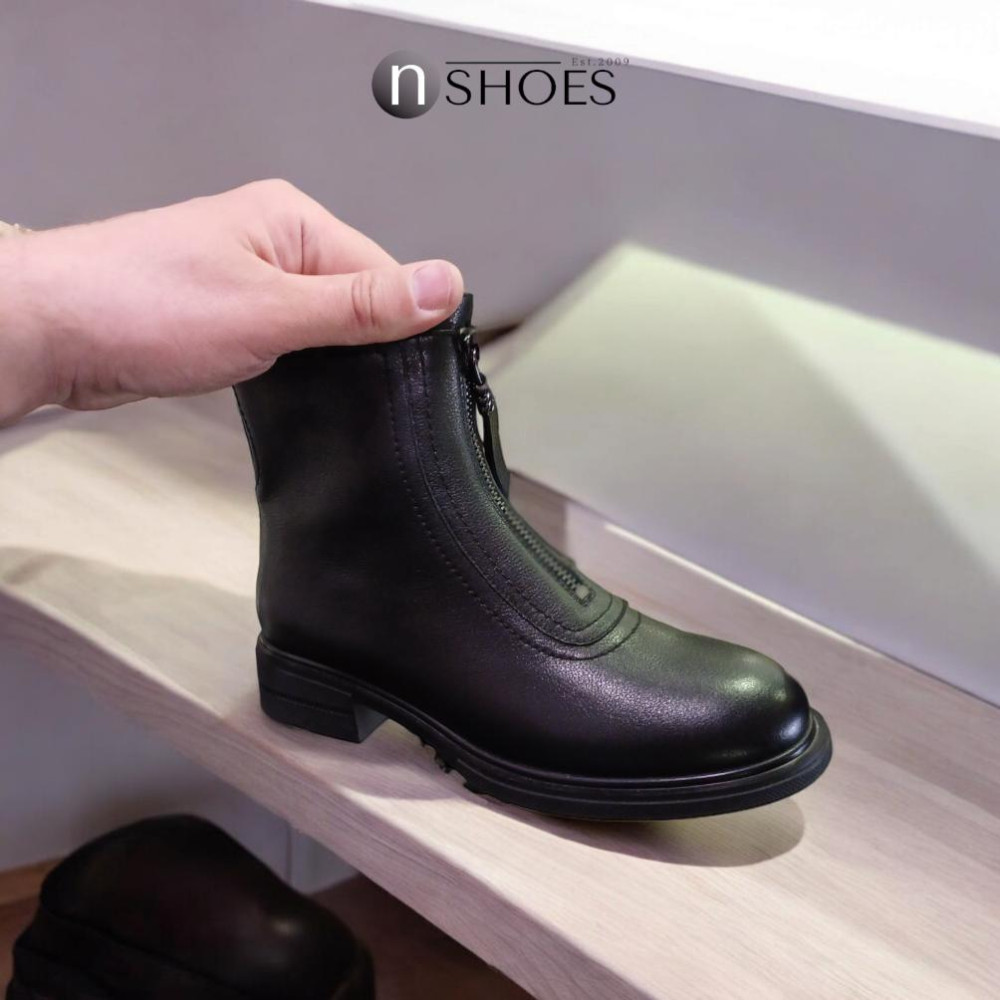 Жіночі чорні шкіряні демісезонні черевики Anna Lucci 190873 dx793-9a black 5714