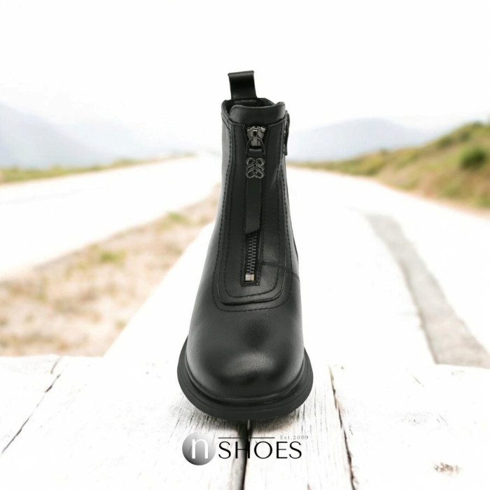 Женские черные кожаные демисезонные ботинки Anna Lucci 190873 dx793-9a black 5714