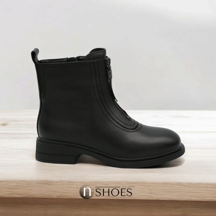 Женские черные кожаные демисезонные ботинки Anna Lucci 190873 dx793-9a black 5714